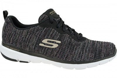 Pantofi pentru adidași Skechers Flex Appeal 3.0 Endless Glamour 13071-BKMT negru foto