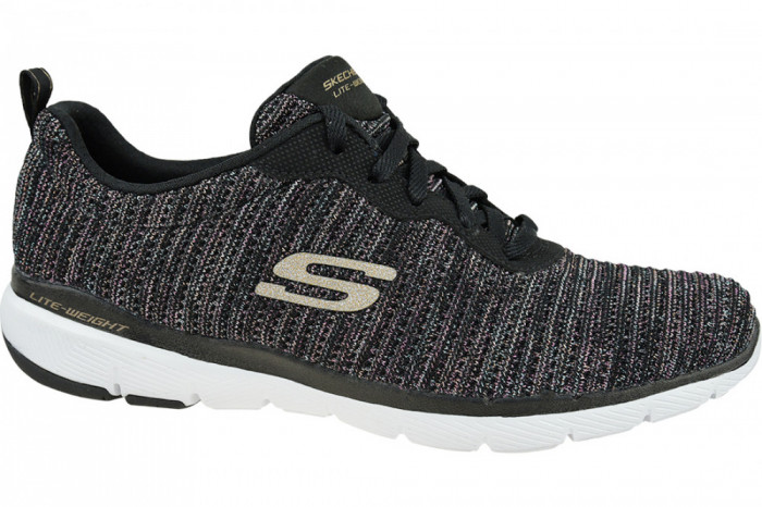 Pantofi pentru adidași Skechers Flex Appeal 3.0 Endless Glamour 13071-BKMT negru