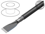 Cablu HARTING bandă rotund 1,27mm litat Cu PVC negru 30,5m