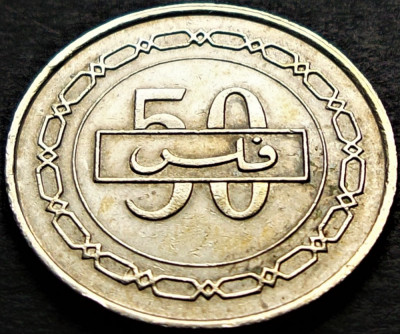 Moneda 50 FILS - BAHRAIN, anul 2002 *cod 1030 B foto