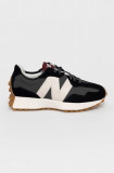 Cumpara ieftin New Balance Pantofi de piele &icirc;ntoarsă WS327KC culoarea negru, cu toc plat WS327KC-001