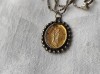 AUR in argint MEDALION 1840 FECIOARA MARIA de colectie FRANTA UNIC + Lant argint