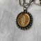 AUR in argint MEDALION 1840 FECIOARA MARIA de colectie FRANTA UNIC + Lant argint