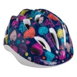 Cască de ciclism pentru copii, albastră cu imprimeu inimioare colorate, mărimea 52-56 cm, CMCLASS