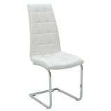 Cumpara ieftin Scaun Darrell piele ecologica alb - metal crom 42x49x106cm