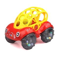 Jucarie Zornaitoare Bebelusi, Masina cu Minge, Bilute Colorate, Materiale Non-Toxice, pentru Dentitie si Motricitate, Prindere Usoara, 0-24 luni, Mult