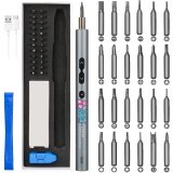 Set Surubelnita Electrica 28 in 1, SofiaCONCEPT&reg;,330Mah, 24 biti, Aluminium, Magnetica, 200 Rt/min