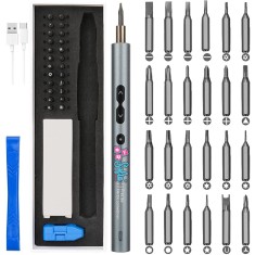 Set Surubelnita Electrica 28 in 1, SofiaCONCEPT&reg;,330Mah, 24 biti, Aluminium, Magnetica, 200 Rt/min