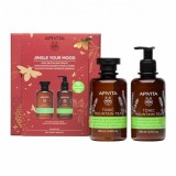 Set de &icirc;ngrijire a pielii Apivita Jingle Your Mood pentru curățarea și hidratarea corpului (2 buc.)