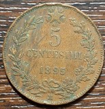 (M1915) MONEDA ITALIA - 5 CENTESIMI 1895, UMBERTO I, MAI RARA