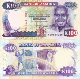 ZAMBIA 100 kwacha 1991 UNC!!!