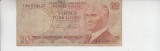 B11 13 - Bancnota foarte veche - Turcia - 20 lire
