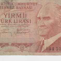 M1 - Bancnota foarte veche - Turcia - 20 lire
