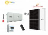 Cumpara ieftin Kit sistem fotovoltaic 50kW, invertor trifazat Huawei si 84 panouri Fotovoltaice Canadian Solar 600W