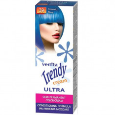 Vopsea de par semipermanenta Trendy Cream Ultra, Venita, Nr. 39, Cosmic blue