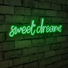 Decoratiune luminoasa LED, Sweet Dreams, Benzi flexibile de neon, DC 12 V, Verde