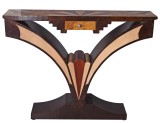 Consola Art Deco Antichitate Lemn Masiv Furniruit 120cm, Mobilier Living/Birou, Model Deosebit, Lucrata Manual