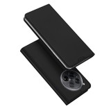 Husa flip oneplus 12, dux ducis skin pro, smart pro magnet, negru
