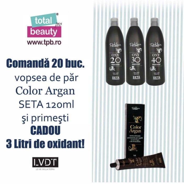 Oferta Vopsea SETA 20 buc cadou 3 Litri de oxidant