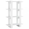 Biblioteca/Separator camera, alb, 80x30x123,5 cm