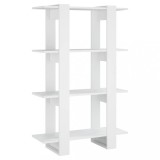 Biblioteca/Separator camera, alb, 80x30x123,5 cm