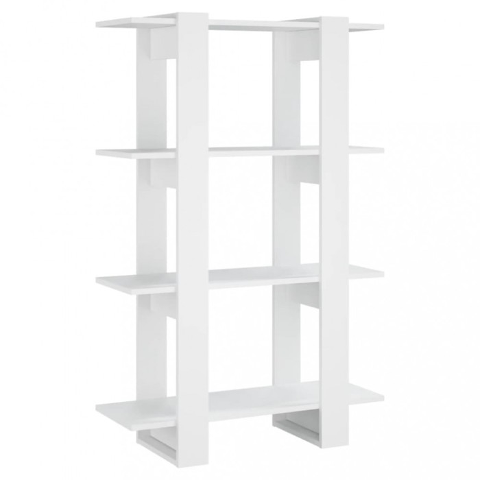 Biblioteca/Separator camera, alb, 80x30x123,5 cm