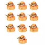 Cumpara ieftin Chingi fixare cu clichet, 10 buc., 2 tone, 6mx38 mm, portocaliu, vidaXL