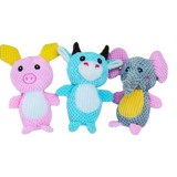 Set 3 jucarii de plus pentru caini, diverse animale