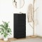 Gossi bufeta stejar negru 37,5x35x99 cm lemn prelucrat