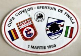 Sticker Dinamo Bucuresti v UC Sampdoria Cupa Cupelor 1.3.1989