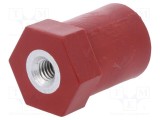 Izolator suport MOREK 20mm roşu 600V UL94V-0