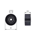 Gates Rola ghidare/conducere, curea distributie PowerGrip&trade;