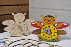 Puzzle 3D de colorat - Ceas | Ugears