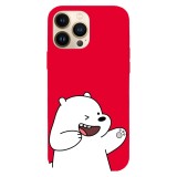 Husa compatibila cu Apple iPhone 15 Pro Max, Viceversa, model Ice bear We bare bears , Silicon, TPU, Transparent, Carcasa