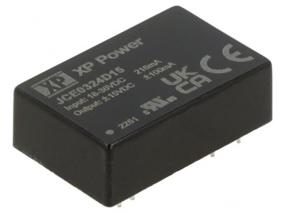 Convertor DC/DC 3W 18-36V la 15V/-15V THT JCE0324D15 foto