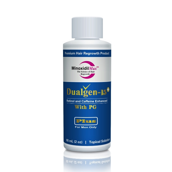 Minoxidil Dualgen 15% Cu PG Plus si Finasteride 0.1%,1 Luna, 60 ml