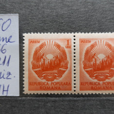 1950-Romania-Steme-Lp266-Mi1211-per.oriz.-guma orig.-MNH