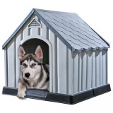 VidaXL Cușcă pentru c&acirc;ini, gri, 92x87x91 cm, plastic
