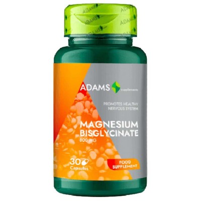 Bisglicinat de Magneziu 800 miligrame 30 capsule Adams Vision foto
