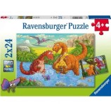 Cumpara ieftin Puzzle Dinozauri la rau, 48 piese