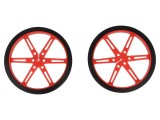Ax roșie cu crestătură D și &icirc;mpingere &Oslash; 80mm, Diametru ax 3mm