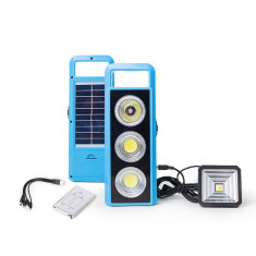 Lanterna Lampa Solara Cu 3 Becuri LED si 1 Bulb, Port USB , Si PowerBank foto