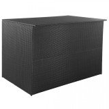 Cumpara ieftin VidaXL Ladă depozitare exterior, poliratan, 150x100x100 cm, negru