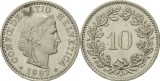Elvetia 1987 - 10 rappen, circulata