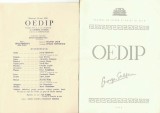 NI1250 Oedip de George Enescu, caiet-program și distribuția, 1962, Teatrul de Operă și Balet al RPR
