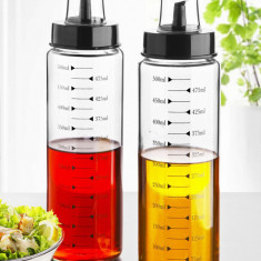 Set sticle dispenser ulei si otet, Rowe, 196RWE4403, Sticla, 6 x 6 x 25 cm, 500 ml, 2 piese, Multicolor