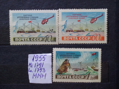 1955-Rusia-Statiunile Polare I-MNH foto