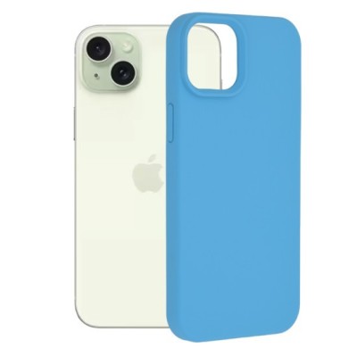 Husa pentru iPhone 15 Plus - Techsuit Soft Edge Silicone - Denim Blue foto