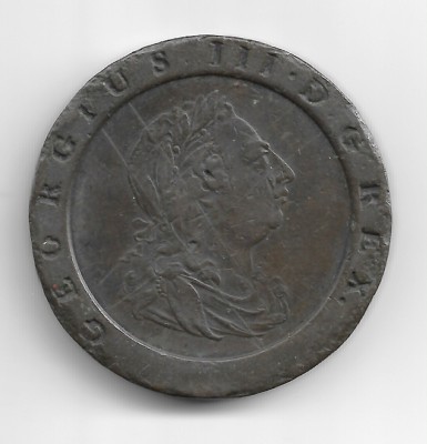 Marea Britanie - George III - Copper Cartwheel TWOPENCE 1797 foto