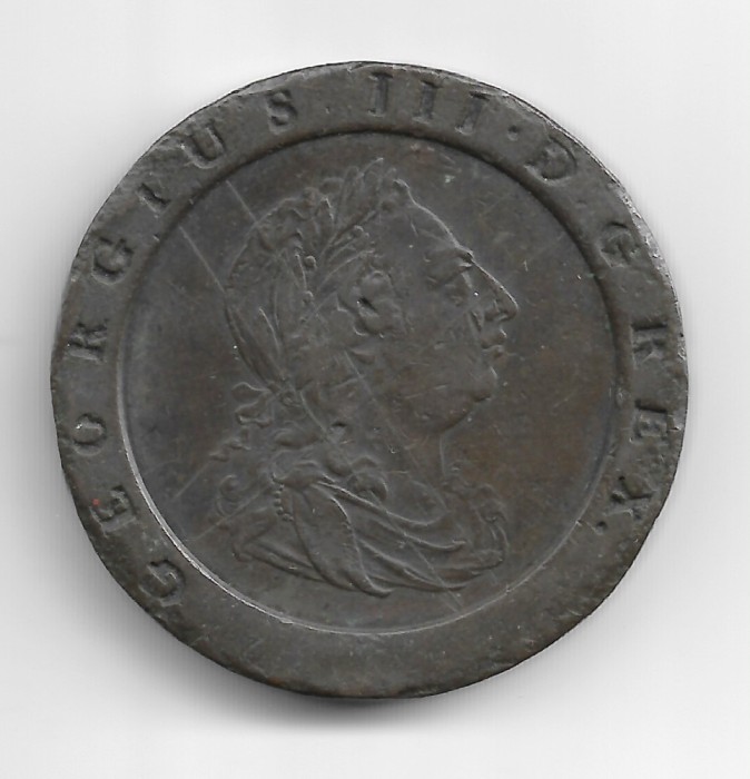 Marea Britanie - George III - Copper Cartwheel TWOPENCE 1797